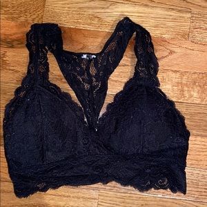 black bralette